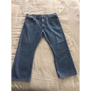 Levi's 517 Boot Cut Jeans Blue Denim 38x25  Made in Mexico Short